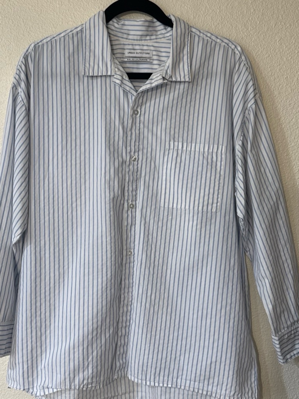 Urban Outfitters Blue & White Striped Button-Down Shirt